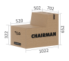 Кресло руководителя CHAIRMAN 424 Кожа, хром