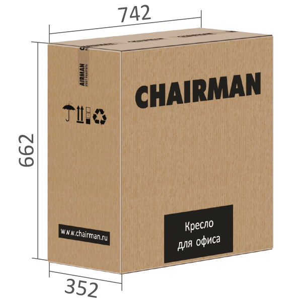 Кресло CHAIRMAN 535 Люкс сетка/ткань
