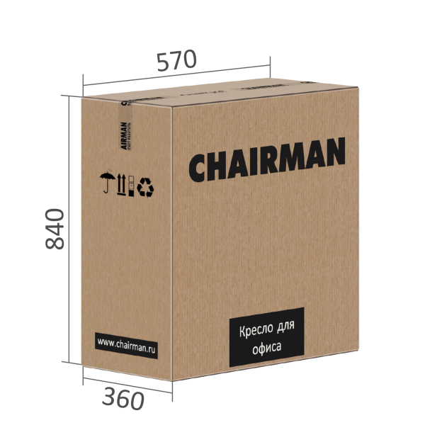 Кресло руководителя CHAIRMAN CH644 с подставкой для ног