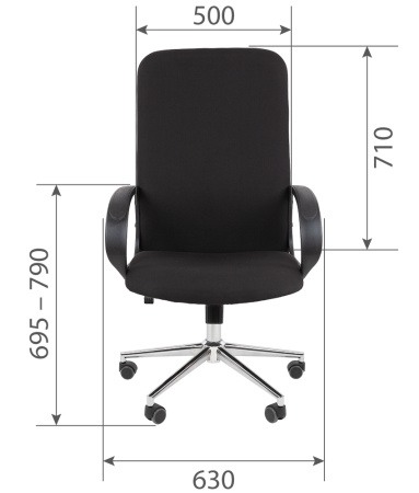 Кресло офисное CHAIRMAN 278 Ткань хром
